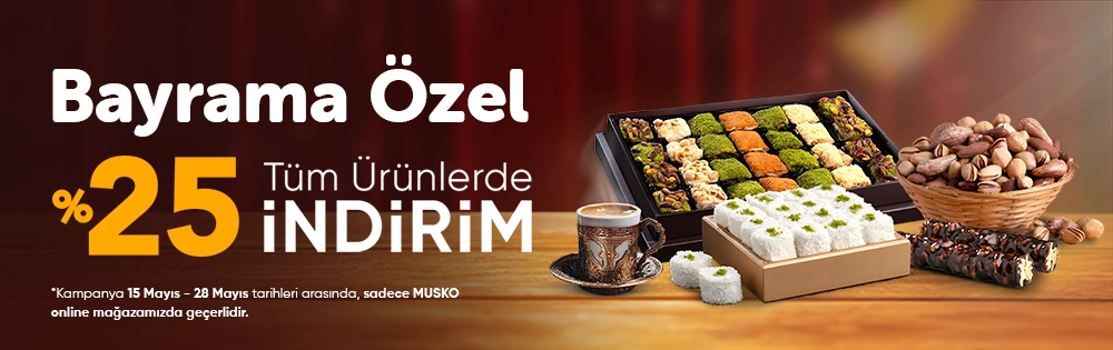 Bayrama Özel Tüm Ürünlerde %25 İndirim