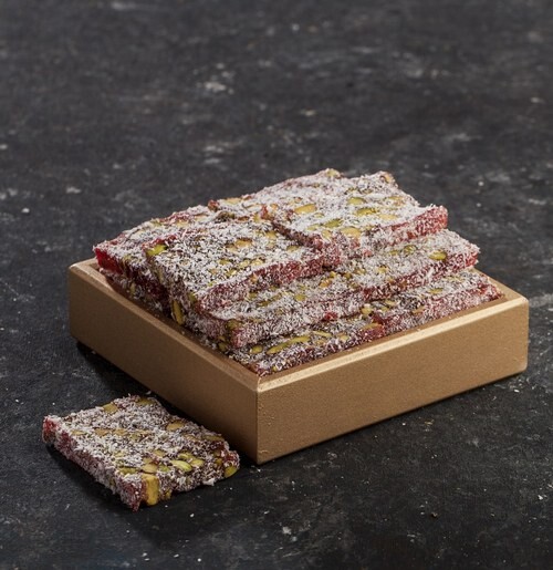 Antep Fıstıklı Nar Aromalı Yaprak Lokum - 