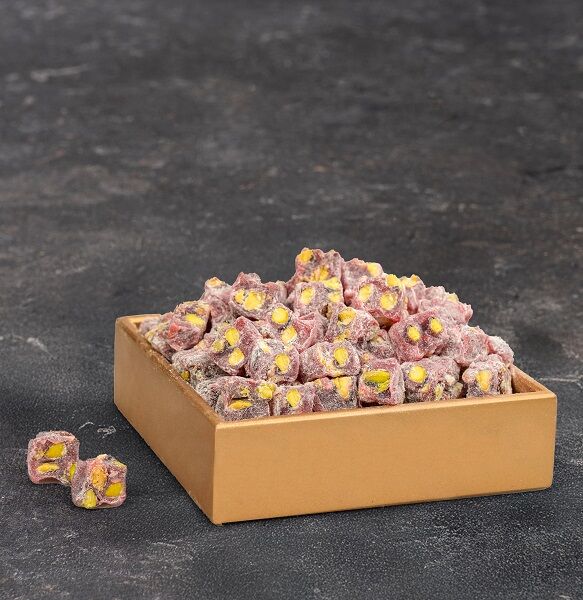 Çifte Kavrulmuş Antep Fıstıklı Nar Aromalı Kuş Lokum - 