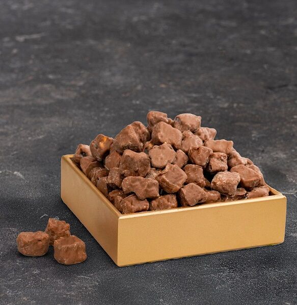 Çikolata Kaplı Çifte Kavrulmuş Antep Fıstıklı Kuş Lokum - 